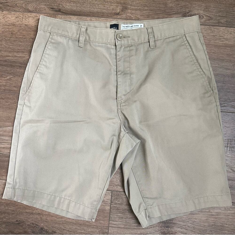 RVCA Men's Weekend Chino Shorts, Khaki, Size 33
